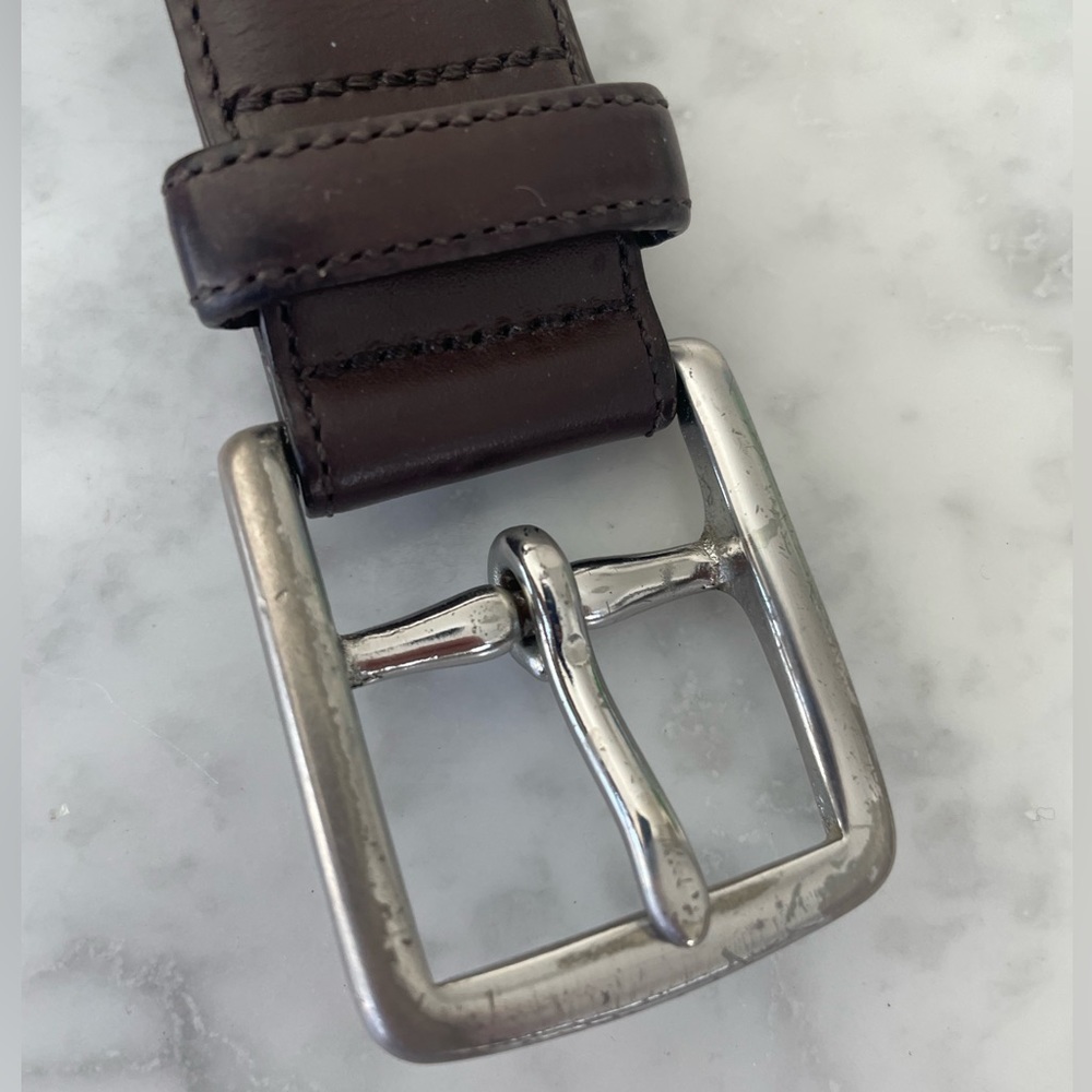 Coach Dark Brown Belt Full Grain Leather size 38 - Picture 2 of 7
